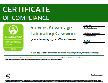 Stevens Advantage Laboratory Casework 4000 Group / 4700 Wood Series 