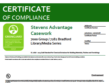 Stevens Advantage Casework 7000 Group / 7282 Bradford Library / Media Series